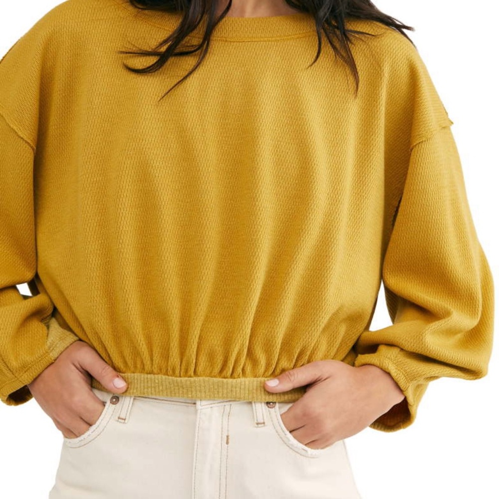 We The Free Mustard Yellow Sweatshirt - Picture 4 of 4